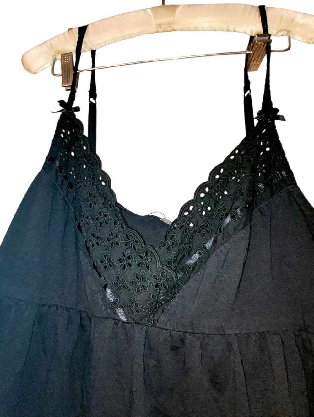 Victoria's Secret Black Babydoll Nighty Cotton XL